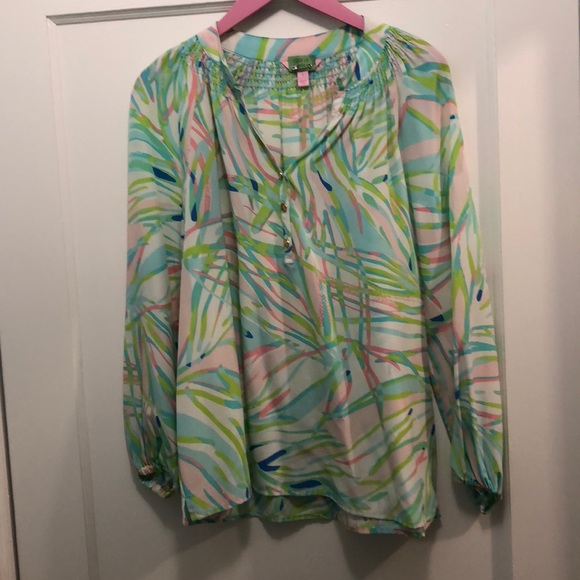 Lilly Pulitzer Tops - Lilly Pulitzer Elsa Silk Blouse